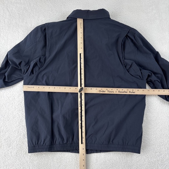 LL BEAN Mens Full-Zip Casual Jacket Large Navy Blue Hand Pockets Classic Preppy - Picture 5 of 13